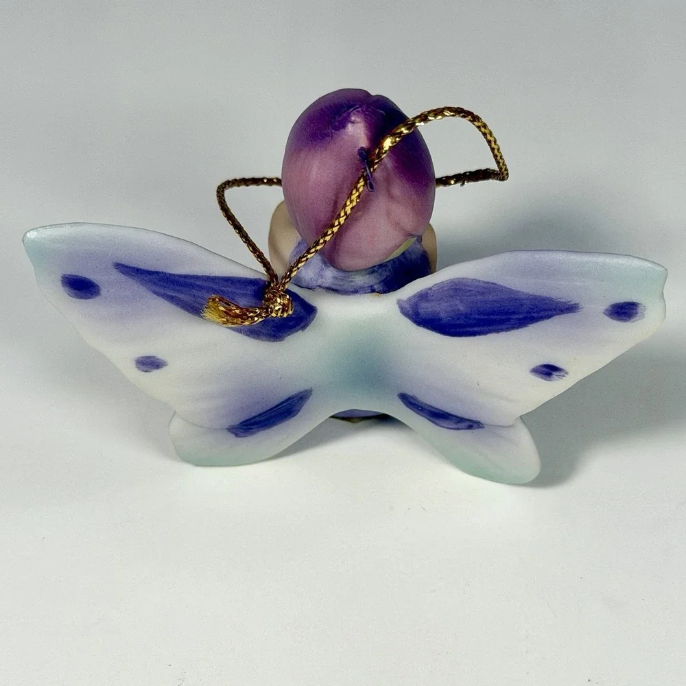 Vintage 1988 Dave Grossman Fairy Dreams Flower Fairy Porcelain Ornament Japan